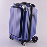 2018 Multi-Function 21 Inches Boy Scooter Suitcase Creative Pc Trolley Case 3D Extrusion Business
