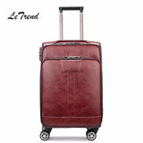 Letrend Rolling Luggage Spinner 32 Inch High Capacity Business Trolley Carry On Suitcases Wheels
