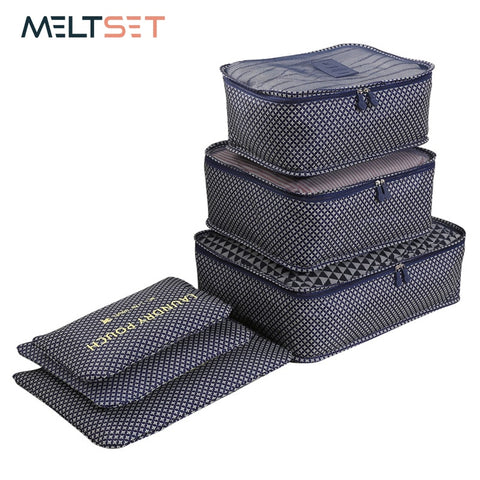 6Pcs/Set Travel Organizer Storage Bags Portable Luggage Organizer Clothes Tidy Pouch Suitcase