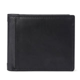 Genodern Cow Leather Men Wallets With Coin Pocket Vintage Male Purse Function Brown Genuine Leather
