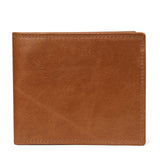 Genodern Cow Leather Men Wallets With Coin Pocket Vintage Male Purse Function Brown Genuine Leather