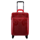 Crocodile Pattern Rolling Luggage Bag,High Quality Travel Suitcase,Trolley Case Valise With