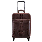 Crocodile Pattern Rolling Luggage Bag,High Quality Travel Suitcase,Trolley Case Valise With
