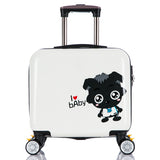 Little Grey Universal Wheels Trolley Luggage Pc16 Child Cartoon Luggage Bag Travel Bag Waterproof