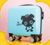 Little Grey Universal Wheels Trolley Luggage Pc16 Child Cartoon Luggage Bag Travel Bag Waterproof