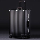 Retro Rolling Luggage Bag Brand Full Metal Travel Suitcase Original Women Trolley Luggage