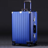 Retro Rolling Luggage Bag Brand Full Metal Travel Suitcase Original Women Trolley Luggage