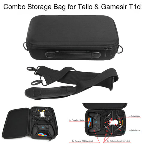 For Dji Tello Drone Waterproof Portable Shoulder Bag Handbag Carrying Case