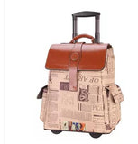 Pu Trolley Bag With Wheels  On Wheels Rolling Luggage Bag Travel Boarding Bag Travel Cabin