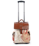 Pu Trolley Bag With Wheels  On Wheels Rolling Luggage Bag Travel Boarding Bag Travel Cabin