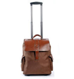 Pu Trolley Bag With Wheels  On Wheels Rolling Luggage Bag Travel Boarding Bag Travel Cabin