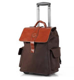 Pu Trolley Bag With Wheels  On Wheels Rolling Luggage Bag Travel Boarding Bag Travel Cabin