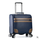 Men Business Travel Luggage Bag Pu Spinner Suitcase Travel Rolling Luggage Bags On Wheels Carry
