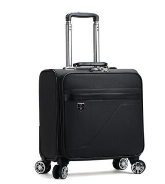 Men Business Travel Luggage Bag Pu Spinner Suitcase Travel Rolling Luggage Bags On Wheels Carry