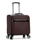 Men Business Travel Luggage Bag Pu Spinner Suitcase Travel Rolling Luggage Bags On Wheels Carry