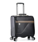 Men Business Travel Luggage Bag Pu Spinner Suitcase Travel Rolling Luggage Bags On Wheels Carry