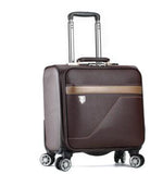 Men Business Travel Luggage Bag Pu Spinner Suitcase Travel Rolling Luggage Bags On Wheels Carry