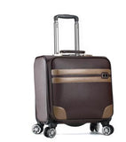 Men Business Travel Luggage Bag Pu Spinner Suitcase Travel Rolling Luggage Bags On Wheels Carry