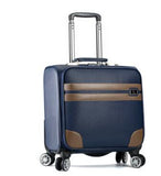 Men Business Travel Luggage Bag Pu Spinner Suitcase Travel Rolling Luggage Bags On Wheels Carry