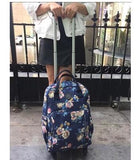 Travel Luggage Trolley Backpacks Bags On Wheels Women Business Travel Trolley Bags Oxford Rolling