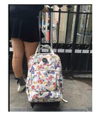 Travel Luggage Trolley Backpacks Bags On Wheels Women Business Travel Trolley Bags Oxford Rolling