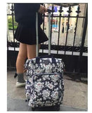 Travel Luggage Trolley Backpacks Bags On Wheels Women Business Travel Trolley Bags Oxford Rolling