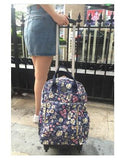Travel Luggage Trolley Backpacks Bags On Wheels Women Business Travel Trolley Bags Oxford Rolling