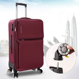 Universal Wheels Trolley Luggage Canvas Travel Bag Small Soft The Box20 22 24 26 Canvas Bags,Braked