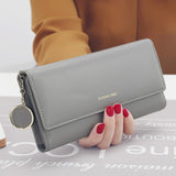 New Fashion Women Wallets Long Style Multi-Functional Wallet Purse Fresh Pu Leather Female Clutch