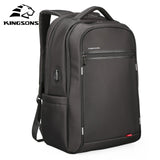 Kingsons Multifunction Usb Charging Men 17Inch Laptop Backpacks For Teenager Fashion Male Mochila