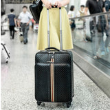 Rolling Luggage,Women Bag With Wheel,Pu Leather Commercial Suitcase,Men Soft Shell Travel Box