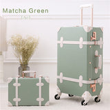 Uniwalker 20"22"24"26" Vintage Luggage,Password Lock Suitcase,Universal Wheels Trolley,Pu