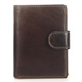 Misfits Vintage Men Wallet Genuine Leather Short Wallets Male Multifunctional Cowhide Purse Coin
