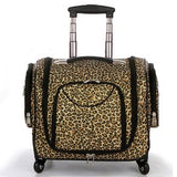 Professional Large Multi-Layer Cosmetics Box,Universal Wheels Trolley Luggage Cosmetic,Crocodile
