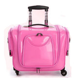 Professional Large Multi-Layer Cosmetics Box,Universal Wheels Trolley Luggage Cosmetic,Crocodile