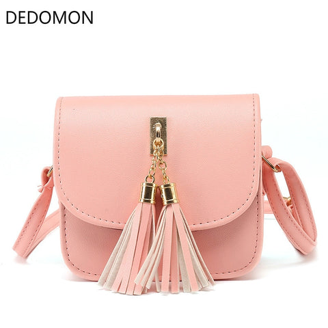 Fashion 2018 Small Chains Bag Women Candy Color Tassel Messenger Bags Female Handbag Shoulder Bag