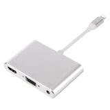 Suntaiho For Iphone Converter To Hdmi Vga 3.5Mm Jack Audio Tv Adapter Cable For Ipad Series