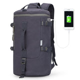 Muzee High Capacity Travel Bag Cylinder Packbage Multifunction Rusksack Male Fashion Backpack
