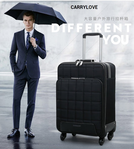 Carrylove 2018 Business Luggage 16/20/24 Size Fashion Pu Rolling Luggage Spinner Brand Travel