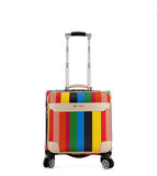 New Pu Universal Wheel Rolling Luggage Women Men Student Trolley Bag Suitcases Business Password