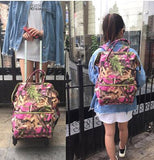 Wheeled Backpack Bag For Women Travel Luggage Trolley Backpacks Bags On Wheels Rolling Luggage