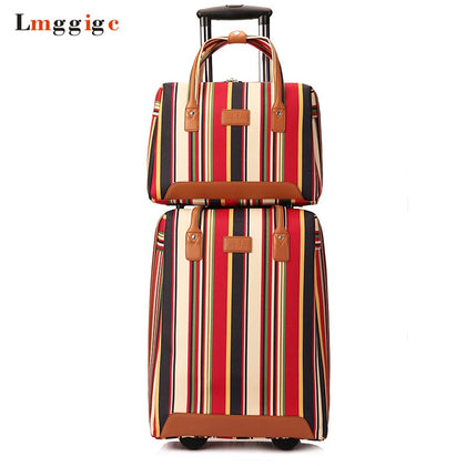 Women Rolling Luggage Bag ,Oxford Cloth Travel Suitcase With Handbag,Trolley Case ,Wheel