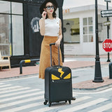 Women Rolling Luggage Suitcase Travel Bag ,Trolley Case With Wheel,Pu Leather Commercial Soft Shell