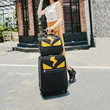 Women Rolling Luggage Suitcase Travel Bag ,Trolley Case With Wheel,Pu Leather Commercial Soft Shell