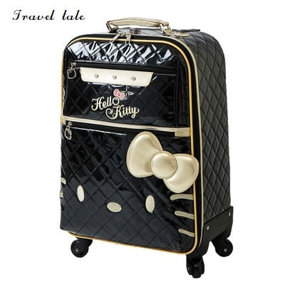 Hjx Travel Tale Fashion Lovely Kt 20/24 Inch100% Pu Rolling Luggage Spinner Brand Travel Suitcase