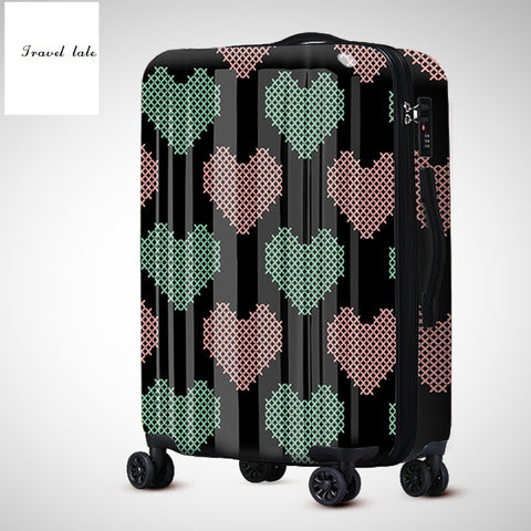 Travel Tale Colorful Graffiti Fashion 20/24/28 Inches Pc High Quality Rolling Luggage Spinner Brand