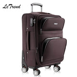 Letrend Women Rolling Luggage Spinner Wheel Suitcase Oxford Women'S Bags Travel Bags 20 Inch