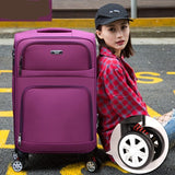 Letrend Women Rolling Luggage Spinner Wheel Suitcase Oxford Women'S Bags Travel Bags 20 Inch