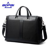 Bopai Nylon Men Travel Bags Waterproof Work Duffle Bags Male Crossbody Shoulder Bags Black