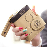 Women Small Wallet Cartoon Mickey Cute Coin Purse Hasp Card Holder Womens Wallets And Purses Female